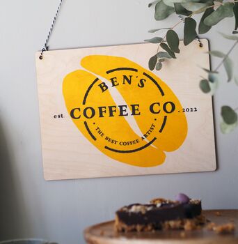 Personalised Coffee Wooden Sign, 3 of 5