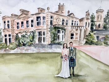 Personalised Wedding Painting From Your Photos Large, 8 of 8