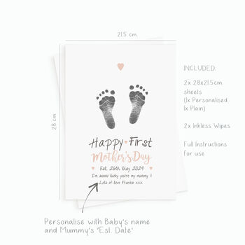 Personalised Happy First Mother's Day Inkless Print Kit, 4 of 5