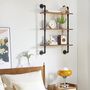 Three Tier Industrial Pipe Wall Mount Shelves, thumbnail 1 of 6