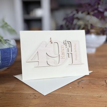 Personalised 49+One Birthday Card, 9 of 9