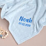 Personalised Baby Blue Blanket With Cars, thumbnail 1 of 7