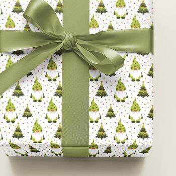 Premium Quality Gnome Christmas Gift Wrapping Paper, Superior Thickness, 7 of 9
