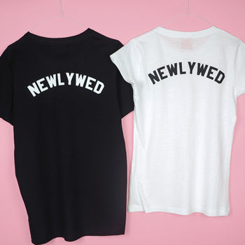 'Newlyweds' Mr And Mrs Personalised T Shirt Set, 7 of 11