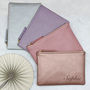 Personalised Luxury Pastel Leather Name Clutch Bag, thumbnail 1 of 4