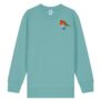 Childrens Unisex Organic Cotton Embroidered Robin Christmas Jumper, thumbnail 3 of 11