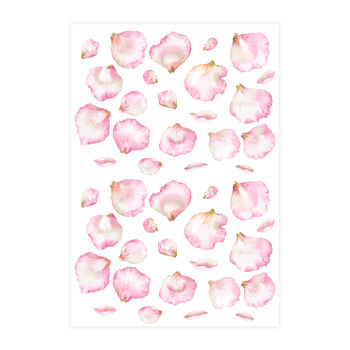 Watercolour Flower Petals Wall Stickers, 4 of 7