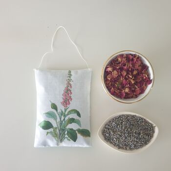 Lavender Sachet Hanging Decoration With Foxglove Print, 4 of 8