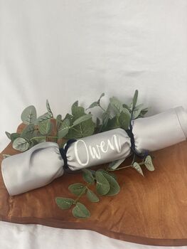 Personalised Reusable White Christmas Crackers, 5 of 10