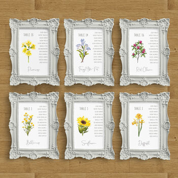 Wildflower Table Plan Cards, 5 of 10