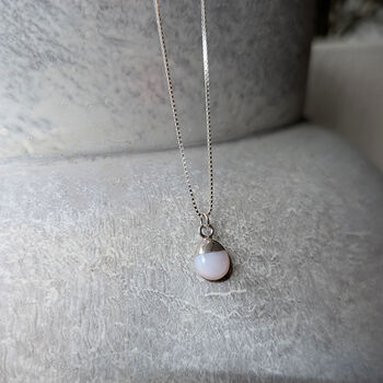 Pink Opal Gemstone Birthstone Necklace, 6 of 12
