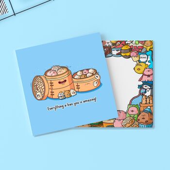 Bao Buns Card | Cute Greetings Card, 3 of 4