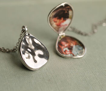 Sterling Silver Pebble Locket Necklace, 9 of 9