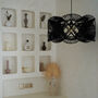 Masquerade Decorative Black Rattan Ceiling Shade, thumbnail 2 of 5