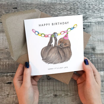 Sloth Birthday Card, 2 of 5