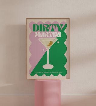 Dirty Martini Cocktail Print, 3 of 4