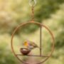 Rusty Metal Abstract Hanging Bird Feeder, thumbnail 1 of 3