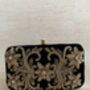 Black Velvet Rectangular Clutch Bag, thumbnail 3 of 10