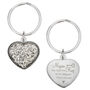 Personalised Valentines Diamante Heart Keyiring Gift, thumbnail 3 of 3