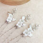 White And Silver Bridal Hair Pins, thumbnail 4 of 4