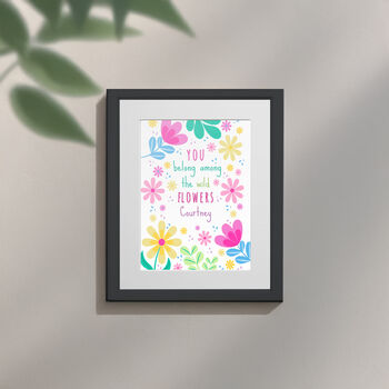 Personalised Flower Power Children’s Nursery Framed Print, 8 of 10
