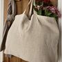 Extra Large Jute And Cotton Beach Bag, Xxl Tote Bag, thumbnail 1 of 7