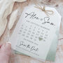 Sage Green Vellum Save The Date Calendar, thumbnail 1 of 6