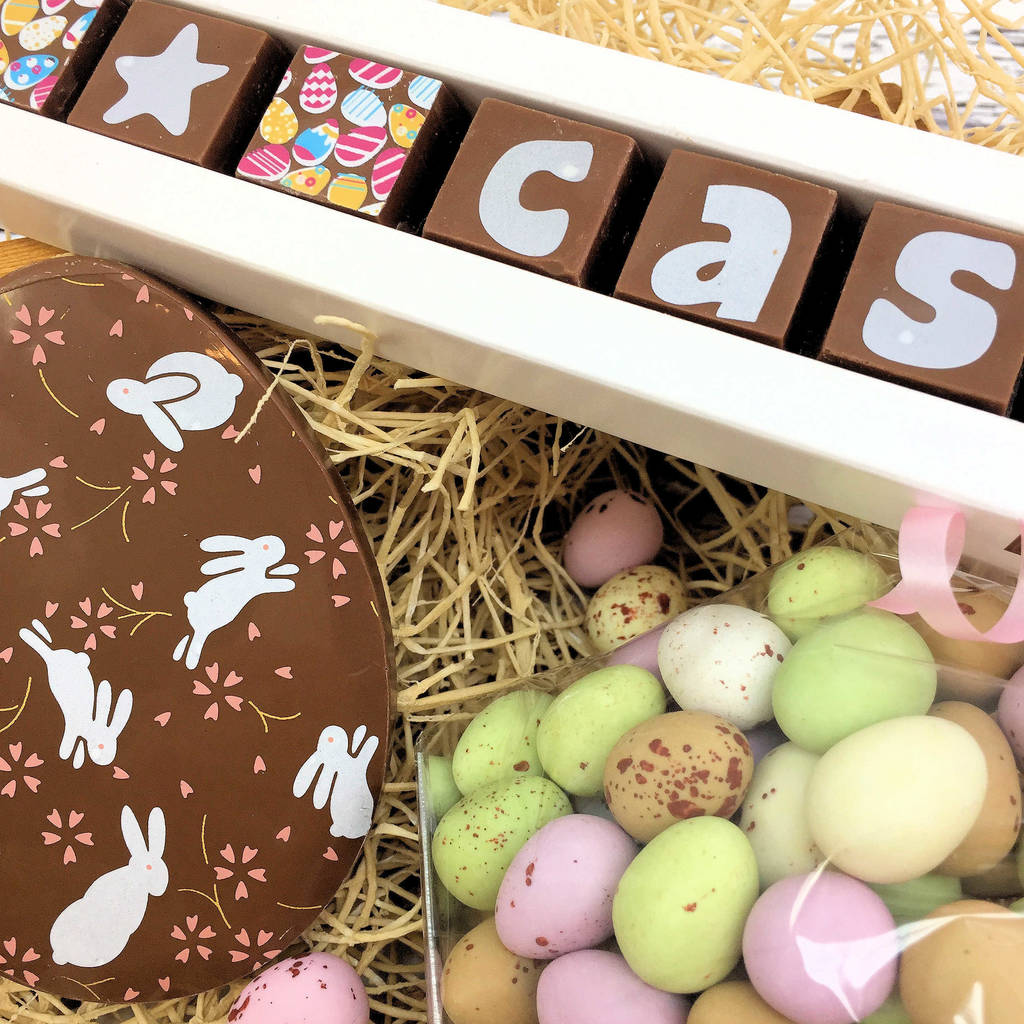 Personalised Easter Chocolate Gift Bag By Cocoapod Chocolates