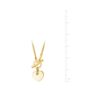 Yellow Gold Rope Chain T Bar Heart Necklace, thumbnail 5 of 6