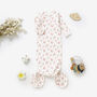 Rose Blossom Floral Organic Cotton Baby Knotted Gown, thumbnail 1 of 2
