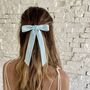'Something Blue' Velvet Bridal Hair Bow, thumbnail 1 of 5