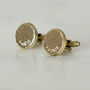 Curve Engraved Hammered Bronze Cufflinks, thumbnail 1 of 7