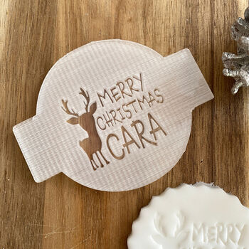 Personalised Christmas Embosser D6 Reindeer Icing Print Cakes, 3 of 3