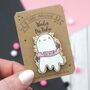 Cute Spooky Ghost Wooden Pin Badge, thumbnail 3 of 4