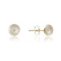 Seville White Pearl And Gold Plated Earrings, thumbnail 3 of 4