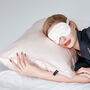 Silk Sleep Giftset Pink Luxury Pillowcase Eye Mask And Scrunchie, thumbnail 1 of 12
