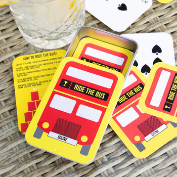 Personalised Ride The Bus Drinking Card Game, 2 of 11
