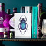 Purple Beetle Illustrated Blank Greeting Card, thumbnail 2 of 10