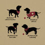 Personalised Dachshund Print For One Or Two Dogs, thumbnail 2 of 12
