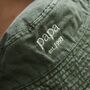 Personalised Vintage Dad Bucket Hat In Olive Green, thumbnail 2 of 3