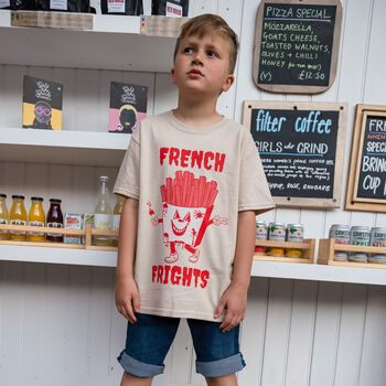 French Frights Boys' Slogan T Shirt, 3 of 4