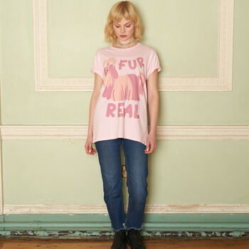 Fur Real Women's Slogan T Shirt, 4 of 5