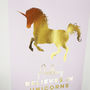 Personalised Gold Foil Unicorn Print, thumbnail 3 of 3