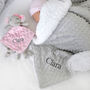 Personalised Pink Bobble Elephant Comforter Blanket Set, thumbnail 1 of 9