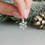 Solid Silver Snowflake Charm Or Necklace, thumbnail 2 of 7