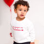 'My Daddy's My Valentine' Embroidered Sweatshirt, thumbnail 4 of 5