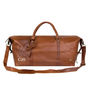 Personalised Leather Duffle Holdall Brown Or Black, thumbnail 3 of 12