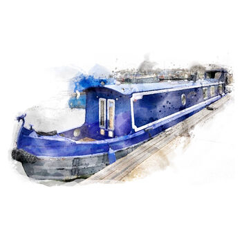 Canal Barge Personalised Portrait, 3 of 7