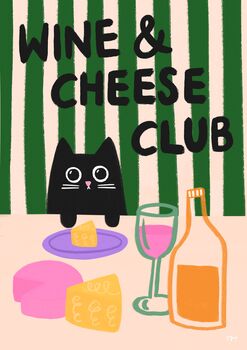 Wine And Cheese Club Print, 2 of 2