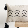 Linen Lumbar Cushion Cover With Embroidery, thumbnail 5 of 5